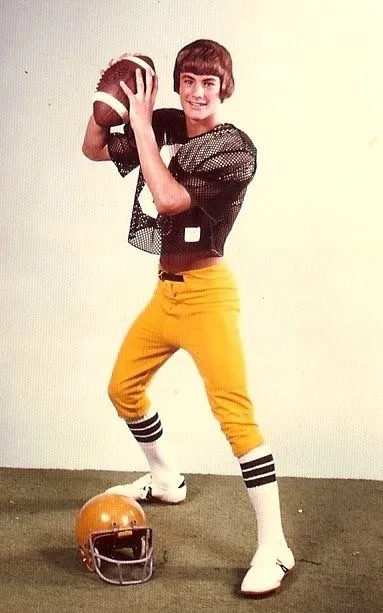 Young Bag Hefti in his Woodbridge High School football uniform