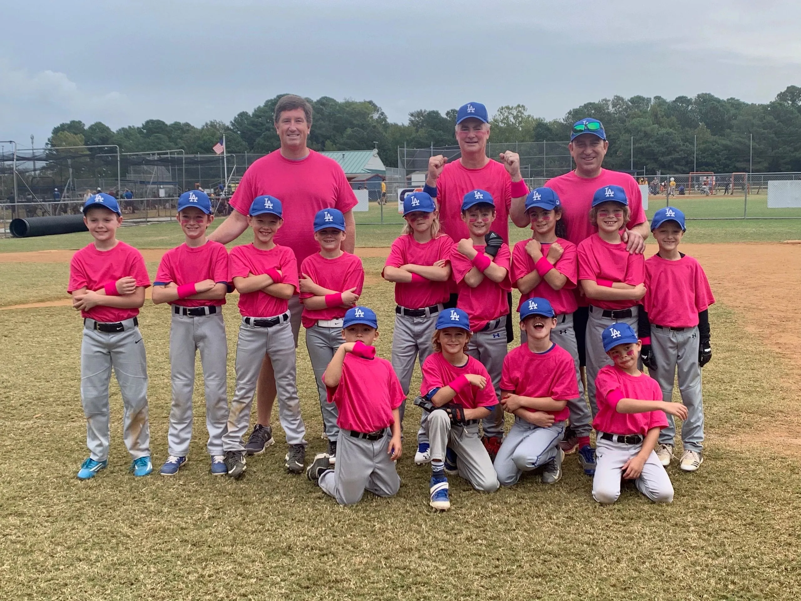 Captain John Bag Hefti, Virginia Beach youth sports legend, with his LA Dodgers Little League team