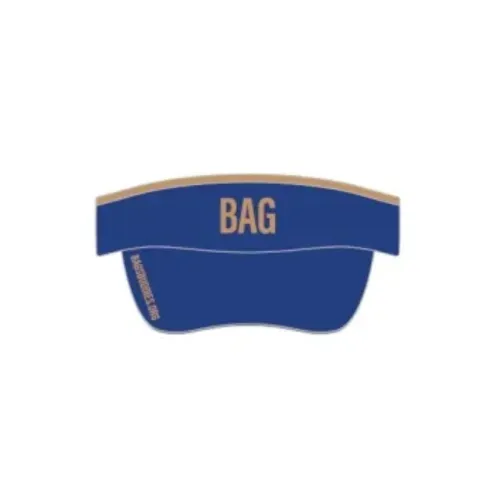 Blue BAG Boco Performance Visor with Bag's Buddies logo - Lightweight breathable headwear for active wear